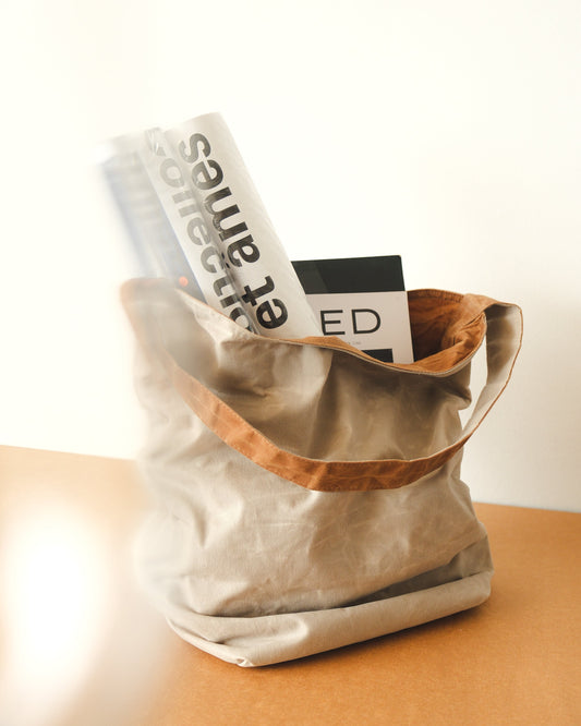 Daily Tote LARGE - BONE/CEDAR (Reversible)