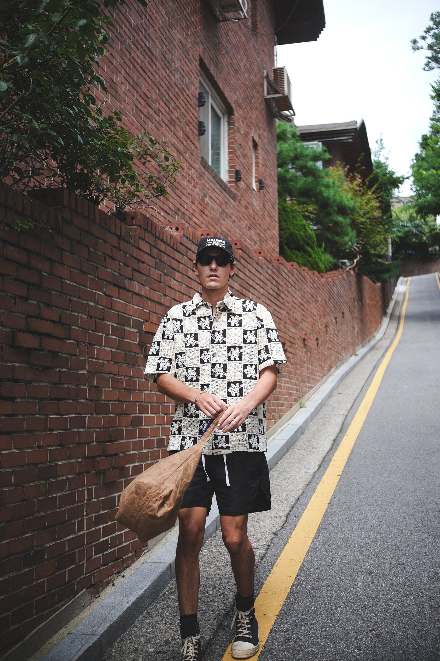 Black Patchwork Shirt