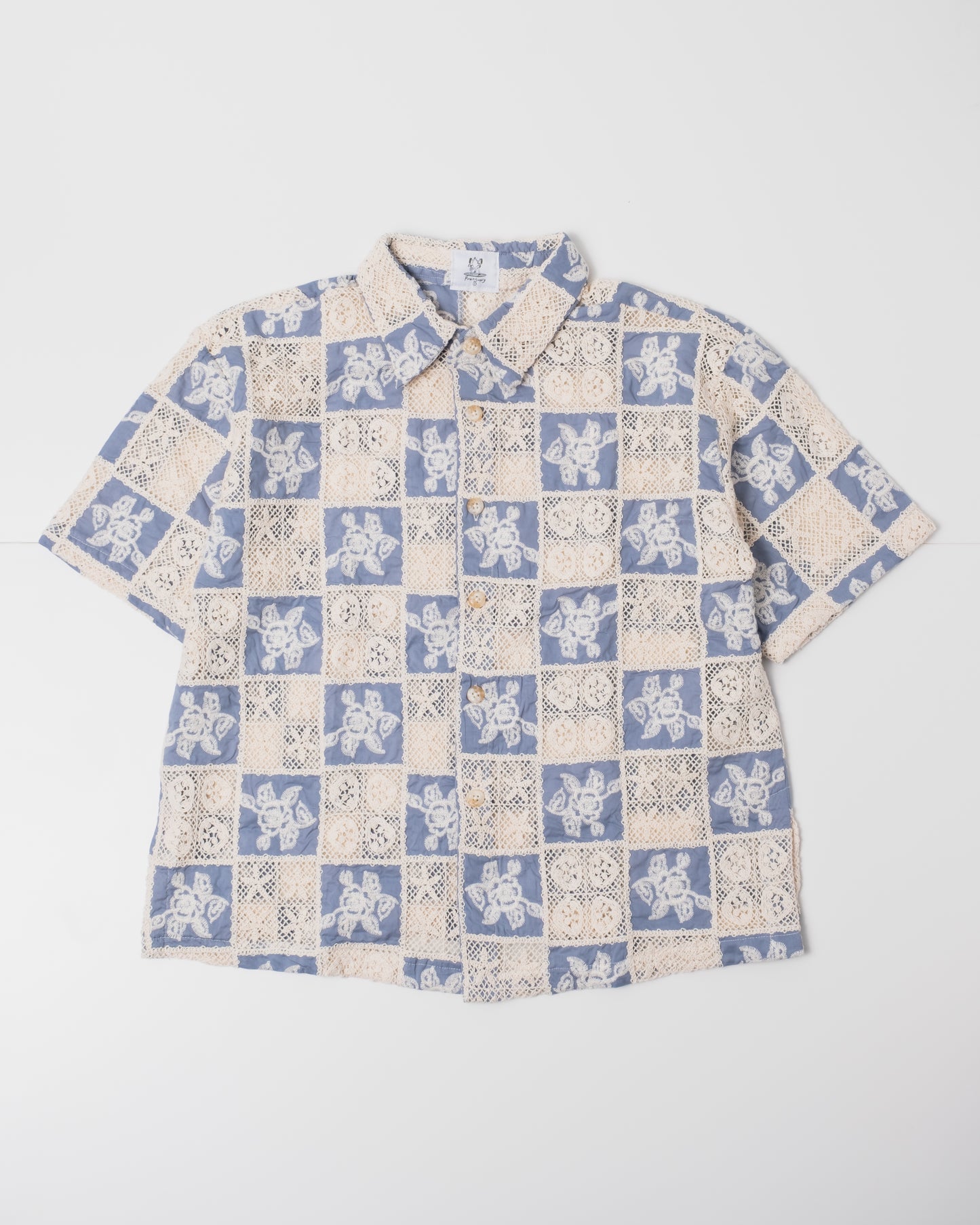 Blue Patchwork Shirt