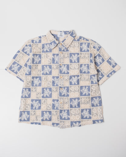Blue Patchwork Shirt