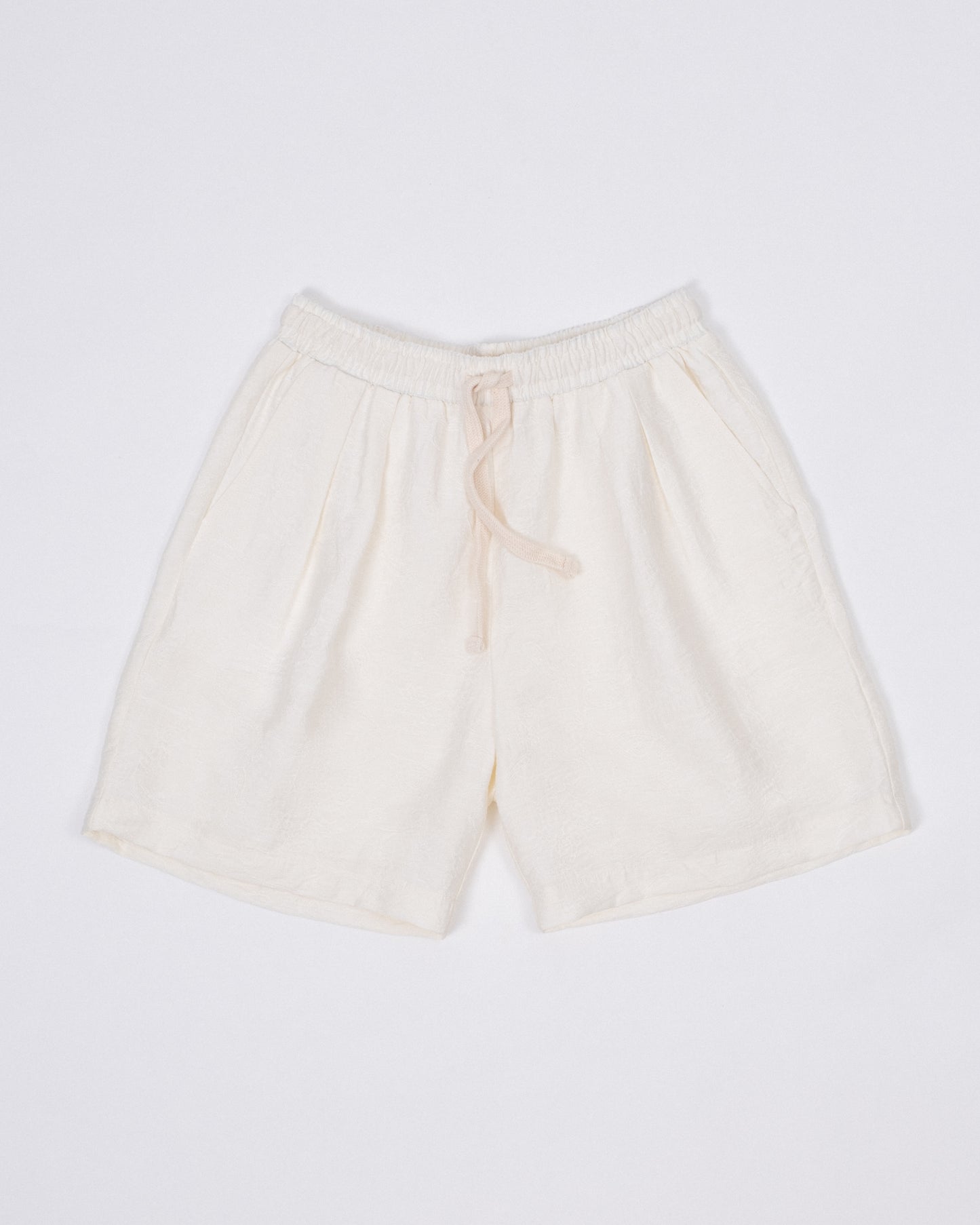 Woven Paisley Cotton Shorts