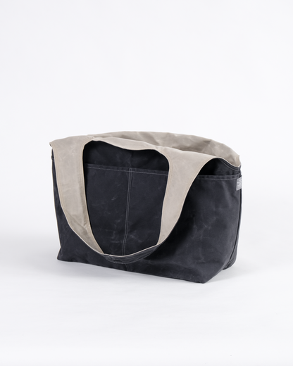 MARKET TOTE (Medium) - BONE & ASPHALT